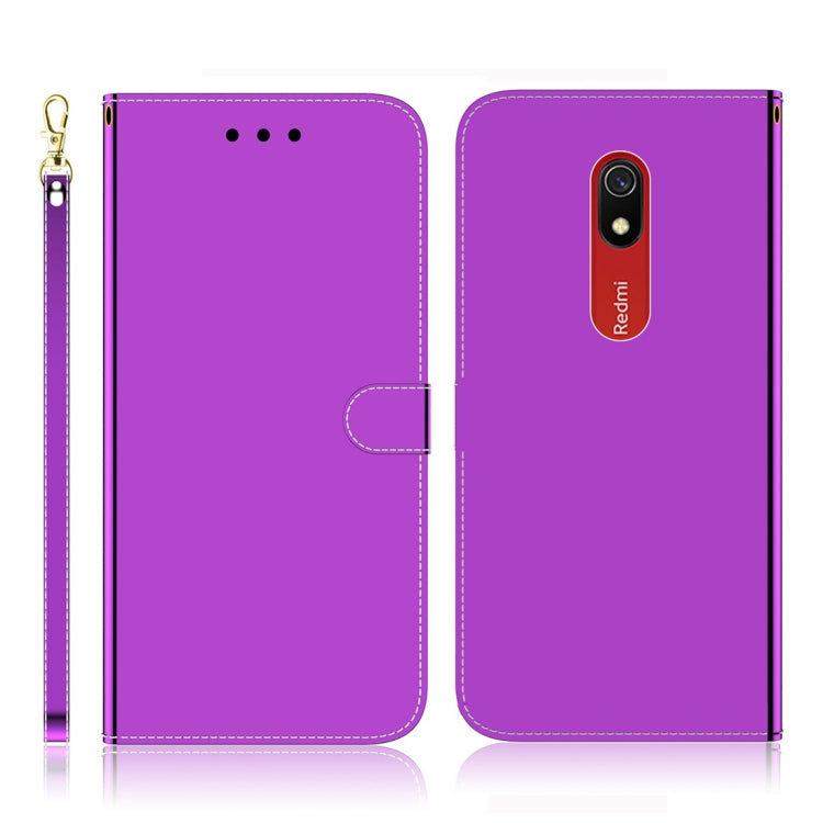 For Xiaomi Redmi 8A Imitated Mirror Surface Horizontal Flip Leather Case with Holder & Card Slots & Wallet & Lanyard