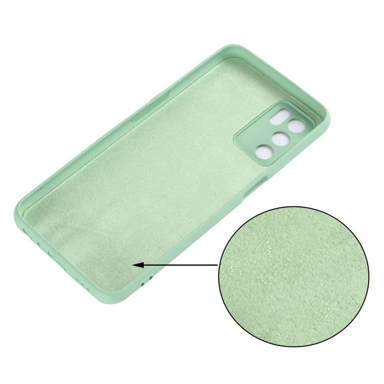 For OPPO A16 / A16S Foreign Version Solid Color Liquid Silicone Shockproof Full Coverage Protective Case