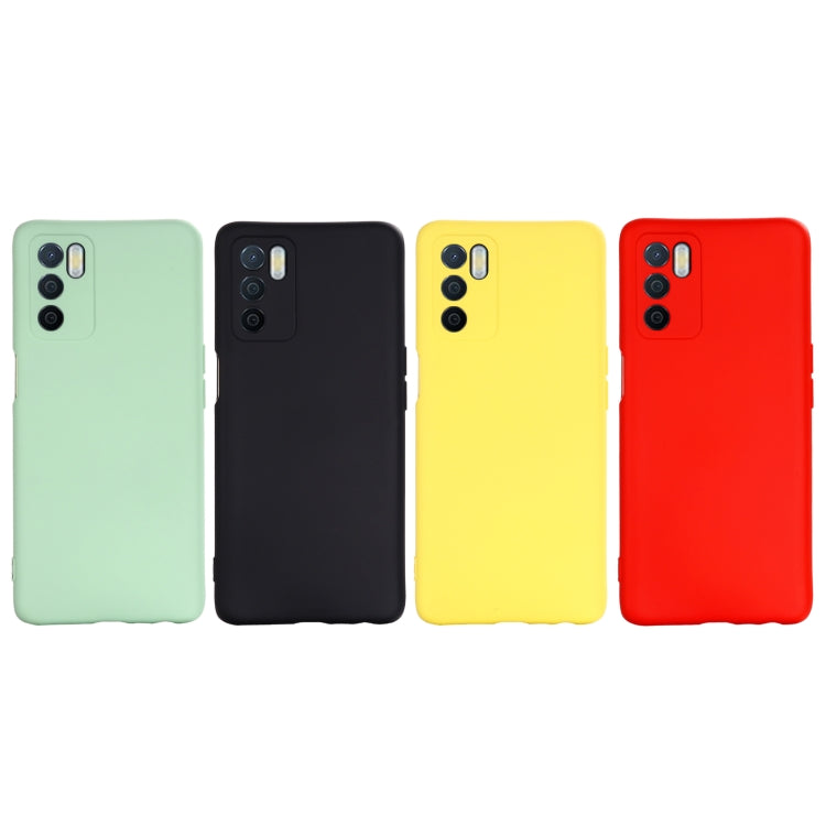 For OPPO A16 / A16S Foreign Version Solid Color Liquid Silicone Shockproof Full Coverage Protective Case
