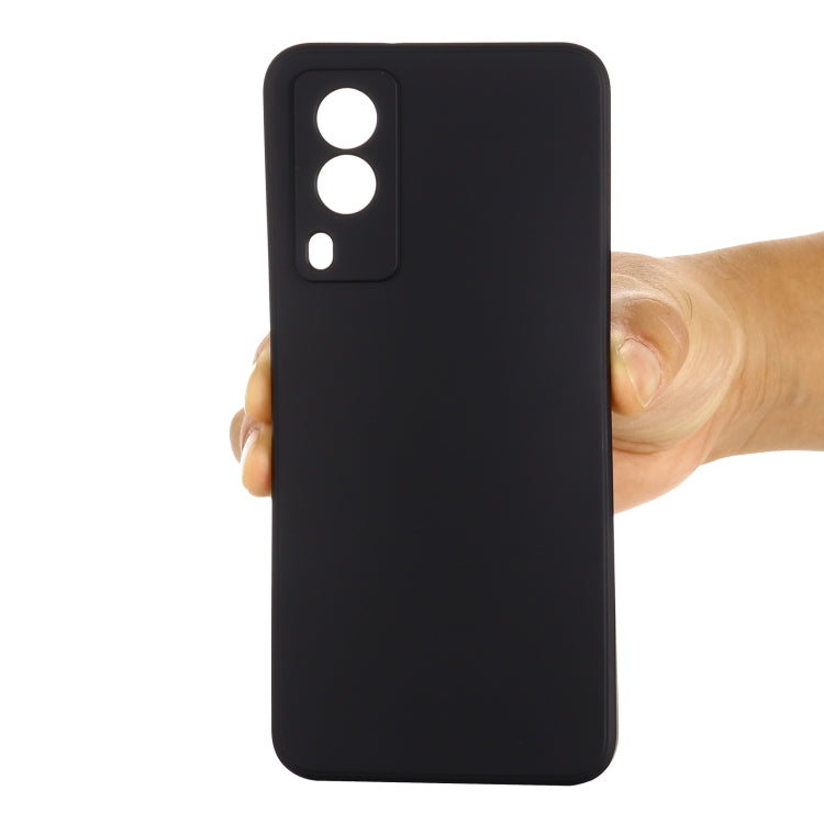 For vivo V21e 5G Foreign Version Solid Color Liquid Silicone Shockproof Full Coverage Protective Case