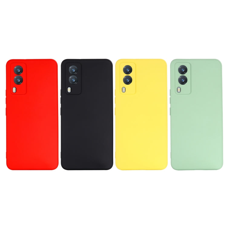 For vivo V21e 5G Foreign Version Solid Color Liquid Silicone Shockproof Full Coverage Protective Case