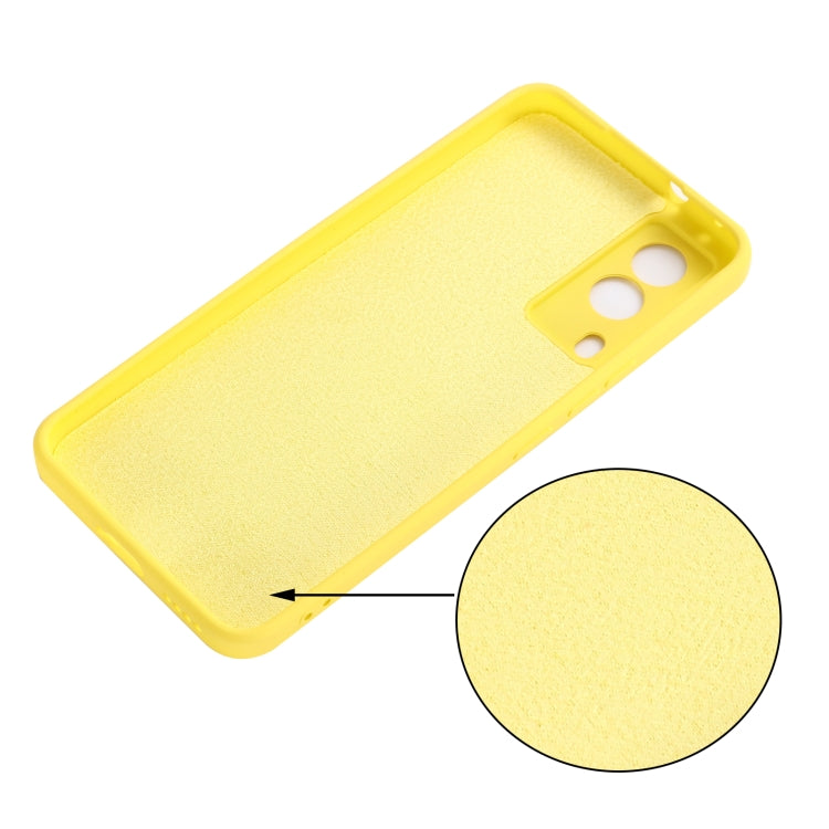 For vivo V21e 5G Foreign Version Solid Color Liquid Silicone Shockproof Full Coverage Protective Case