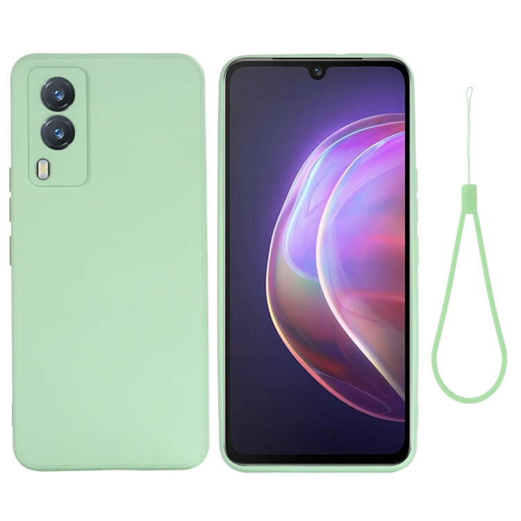 For vivo V21e 5G Foreign Version Solid Color Liquid Silicone Shockproof Full Coverage Protective Case