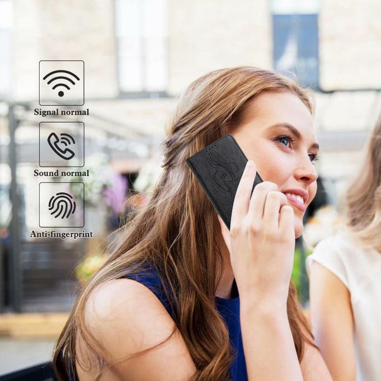 For OPPO Reno4 F / A93 / F17 Pro Beauty Girl Embossing Pattern Horizontal Flip Leather Case with Holder & Card Slot & Wallet & Photo Frame