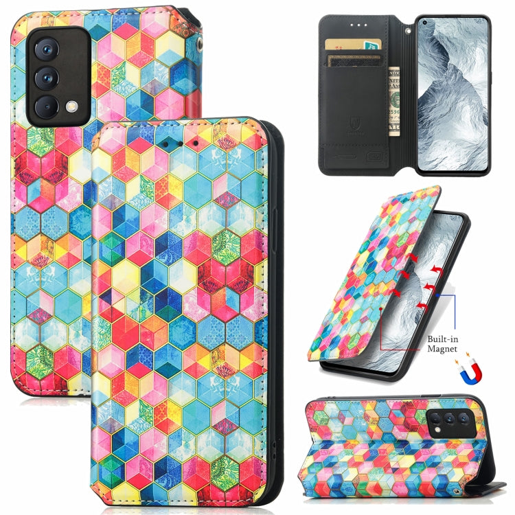 For OPPO Realme GT Master Colorful Magnetic Horizontal Flip PU Leather Case with Holder & Card Slot & Wallet