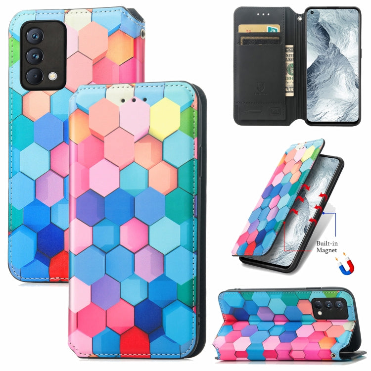 For OPPO Realme GT Master Colorful Magnetic Horizontal Flip PU Leather Case with Holder & Card Slot & Wallet