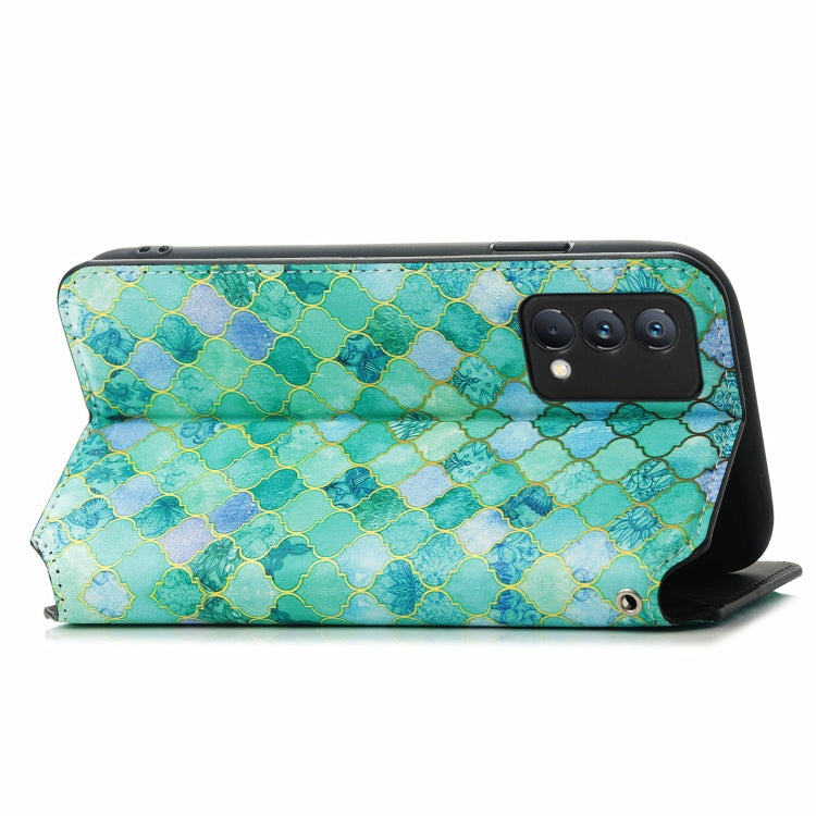 For OPPO Realme GT Master Colorful Magnetic Horizontal Flip PU Leather Case with Holder & Card Slot & Wallet