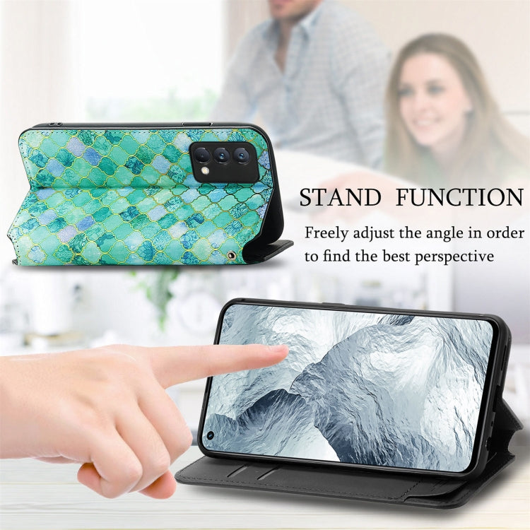 For OPPO Realme GT Master Colorful Magnetic Horizontal Flip PU Leather Case with Holder & Card Slot & Wallet