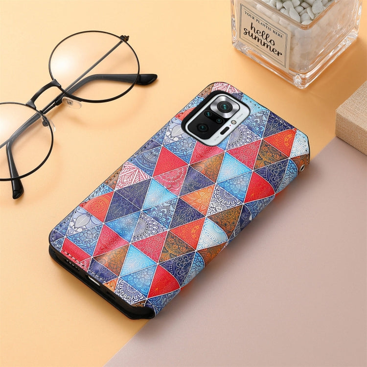 For Xiaomi Redmi Note 10 Pro Colorful Magnetic Horizontal Flip PU Leather Case with Holder & Card Slot & Wallet