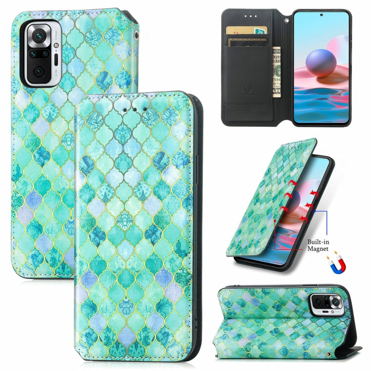 For Xiaomi Redmi Note 10 Pro Colorful Magnetic Horizontal Flip PU Leather Case with Holder & Card Slot & Wallet