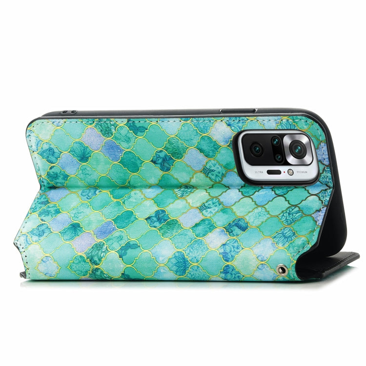 For Xiaomi Redmi Note 10 Pro Colorful Magnetic Horizontal Flip PU Leather Case with Holder & Card Slot & Wallet