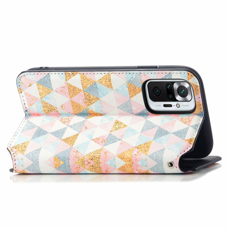 For Xiaomi Redmi Note 10 Pro Colorful Magnetic Horizontal Flip PU Leather Case with Holder & Card Slot & Wallet