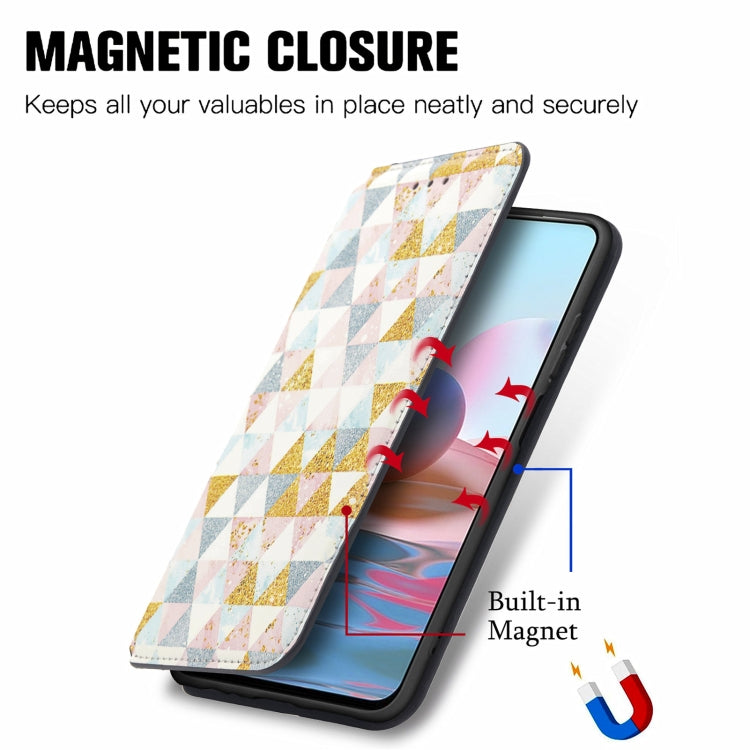 For Xiaomi Redmi Note 10 Pro Colorful Magnetic Horizontal Flip PU Leather Case with Holder & Card Slot & Wallet