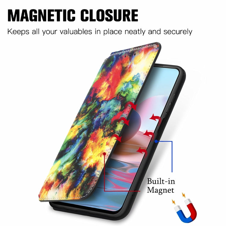 For Xiaomi Redmi Note 10 Pro Colorful Magnetic Horizontal Flip PU Leather Case with Holder & Card Slot & Wallet