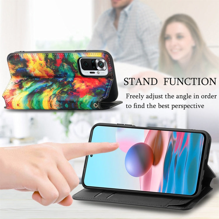For Xiaomi Redmi Note 10 Pro Colorful Magnetic Horizontal Flip PU Leather Case with Holder & Card Slot & Wallet