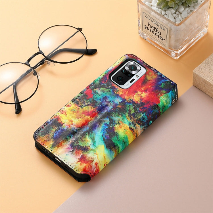 For Xiaomi Redmi Note 10 Pro Colorful Magnetic Horizontal Flip PU Leather Case with Holder & Card Slot & Wallet