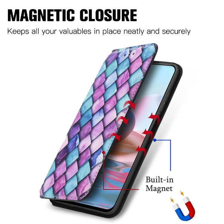 For Xiaomi Redmi Note 10 Pro Colorful Magnetic Horizontal Flip PU Leather Case with Holder & Card Slot & Wallet