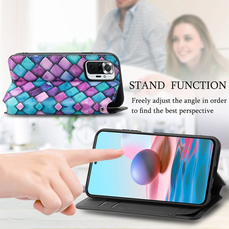 For Xiaomi Redmi Note 10 Pro Colorful Magnetic Horizontal Flip PU Leather Case with Holder & Card Slot & Wallet