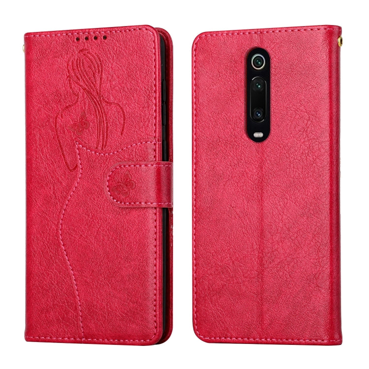 For Xiaomi Redmi K20 Beauty Girl Embossing Pattern Horizontal Flip Leather Case with Holder & Card Slot & Wallet & Photo Frame