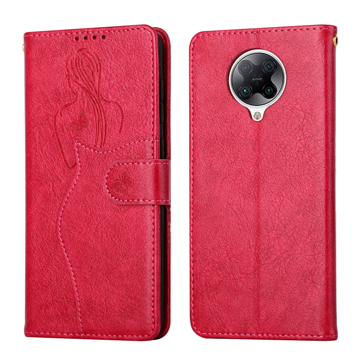 For Xiaomi Redmi K30 Ultra Beauty Girl Embossing Pattern Horizontal Flip Leather Case with Holder & Card Slot & Wallet & Photo Frame