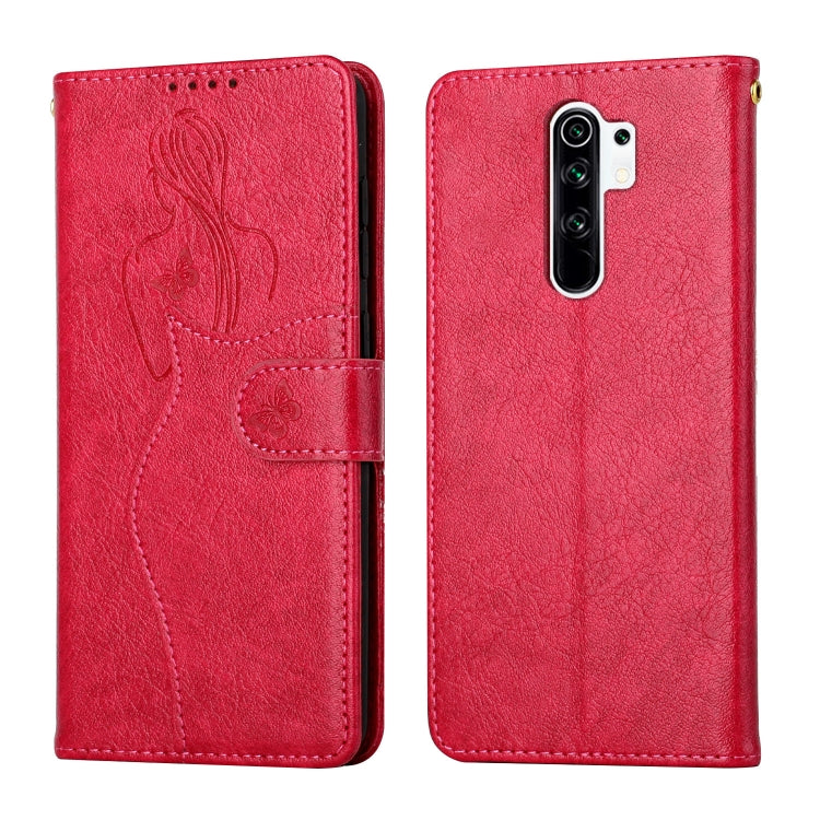 For Xiaomi Redmi Note 8 Pro Beauty Girl Embossing Pattern Horizontal Flip Leather Case with Holder & Card Slot & Wallet & Photo Frame