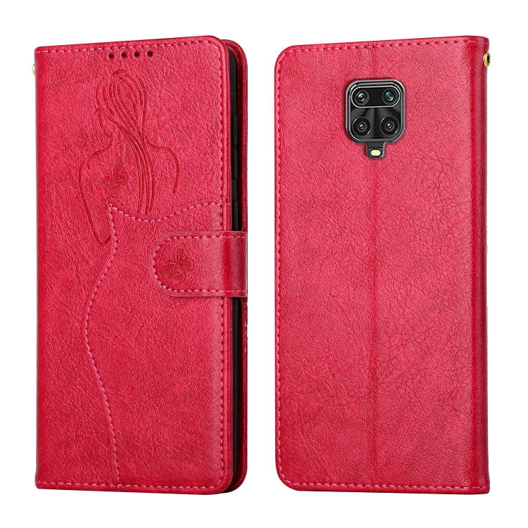 For Xiaomi Redmi Note 9 Pro Beauty Girl Embossing Pattern Horizontal Flip Leather Case with Holder & Card Slot & Wallet & Photo Frame