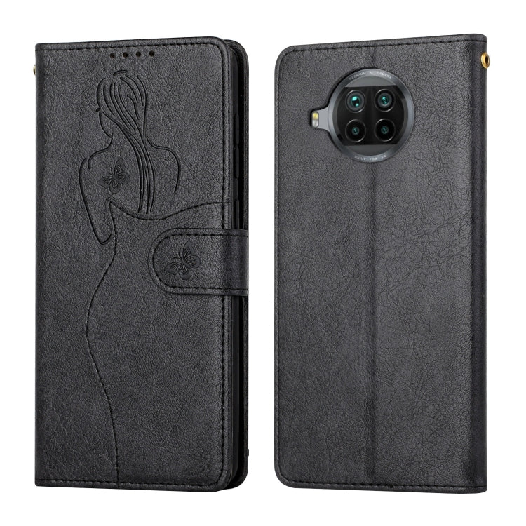 For Xiaomi Redmi Note 9 Pro 5G/Mi 10T Lite 5G Beauty Girl Embossing Pattern Horizontal Flip Leather Case with Holder & Card Slot & Wallet & Photo Frame