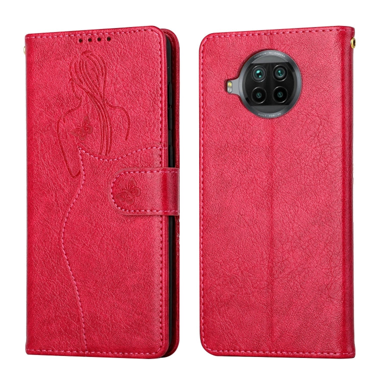 For Xiaomi Redmi Note 9 Pro 5G/Mi 10T Lite 5G Beauty Girl Embossing Pattern Horizontal Flip Leather Case with Holder & Card Slot & Wallet & Photo Frame