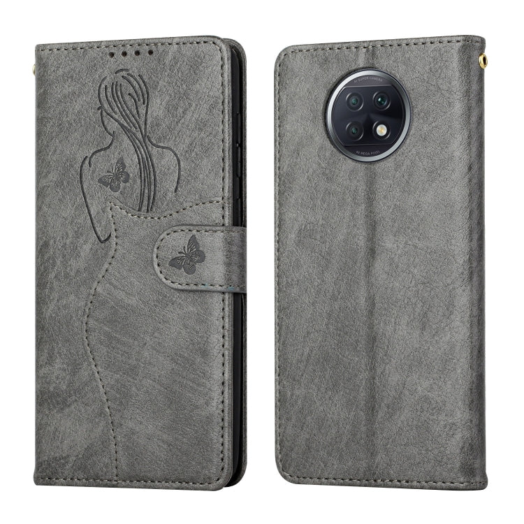 For Xiaomi Redmi Note 9T Beauty Girl Embossing Pattern Horizontal Flip Leather Case with Holder & Card Slot & Wallet & Photo Frame