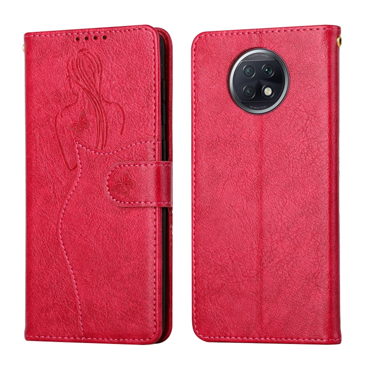 For Xiaomi Redmi Note 9T Beauty Girl Embossing Pattern Horizontal Flip Leather Case with Holder & Card Slot & Wallet & Photo Frame