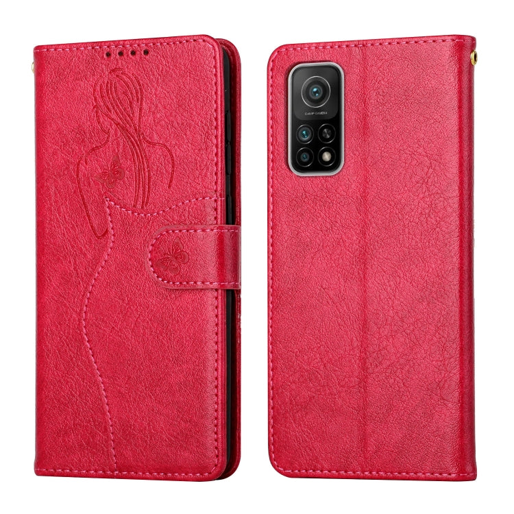 For Xiaomi Mi 10T 5G / 10T Pro 5G Beauty Girl Embossing Pattern Horizontal Flip Leather Case with Holder & Card Slot & Wallet & Photo Frame