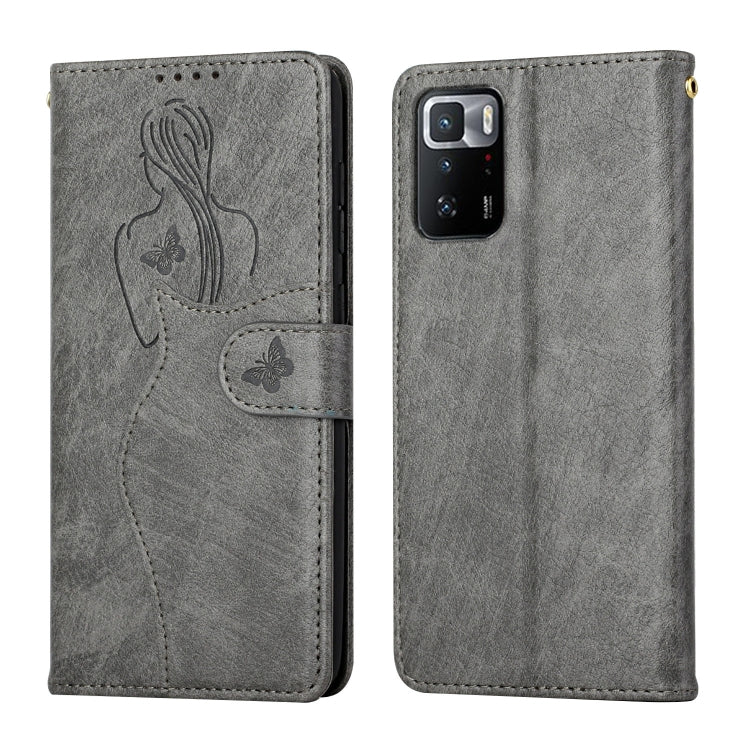 For Xiaomi Poco X3 GT Beauty Girl Embossing Pattern Horizontal Flip Leather Case with Holder & Card Slot & Wallet & Photo Frame