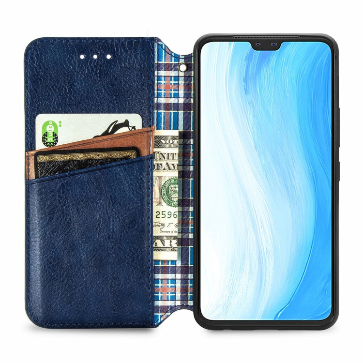 For vivo S7 Cubic Grid Pressed Horizontal Flip Magnetic PU Leather Case with Holder & Card Slots & Wallet