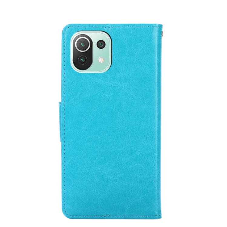 For Xiaomi Mi 11 Lite Crystal Texture Horizontal Flip Leather Case with Holder & Card Slots & Wallet