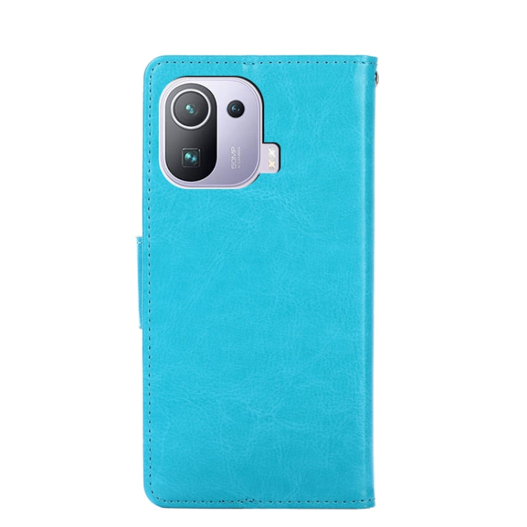 For Xiaomi Mi 11 Pro Crystal Texture Horizontal Flip Leather Case with Holder & Card Slots & Wallet