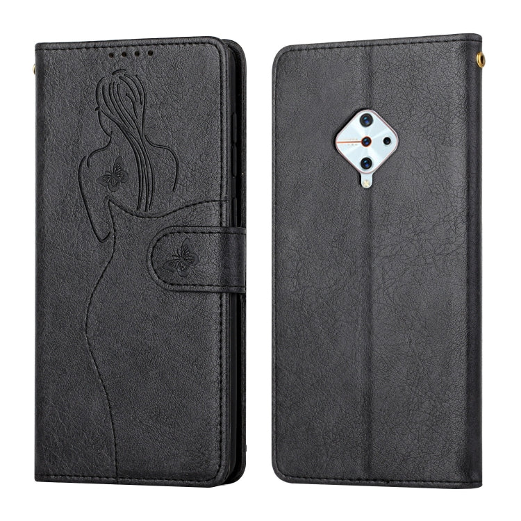 For vivo S1 Pro Beauty Girl Embossing Pattern Horizontal Flip Leather Case with Holder & Card Slot & Wallet & Photo Frame