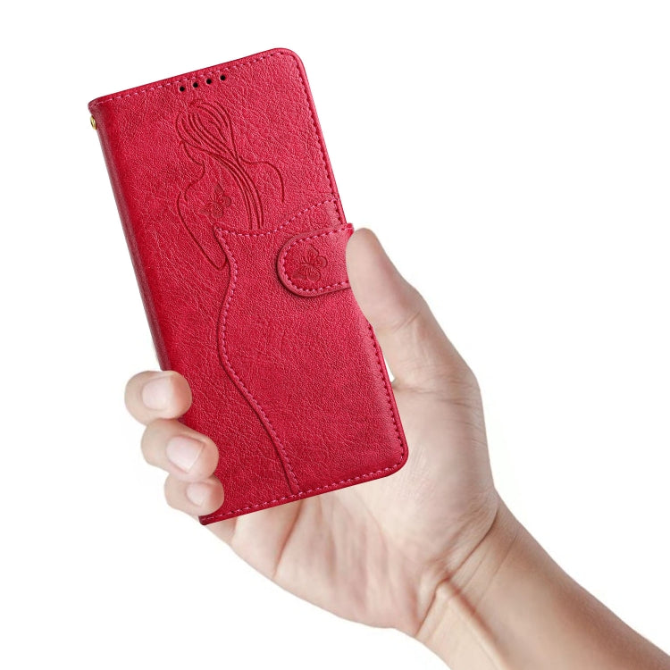 For vivo V20 Pro Beauty Girl Embossing Pattern Horizontal Flip Leather Case with Holder & Card Slot & Wallet & Photo Frame