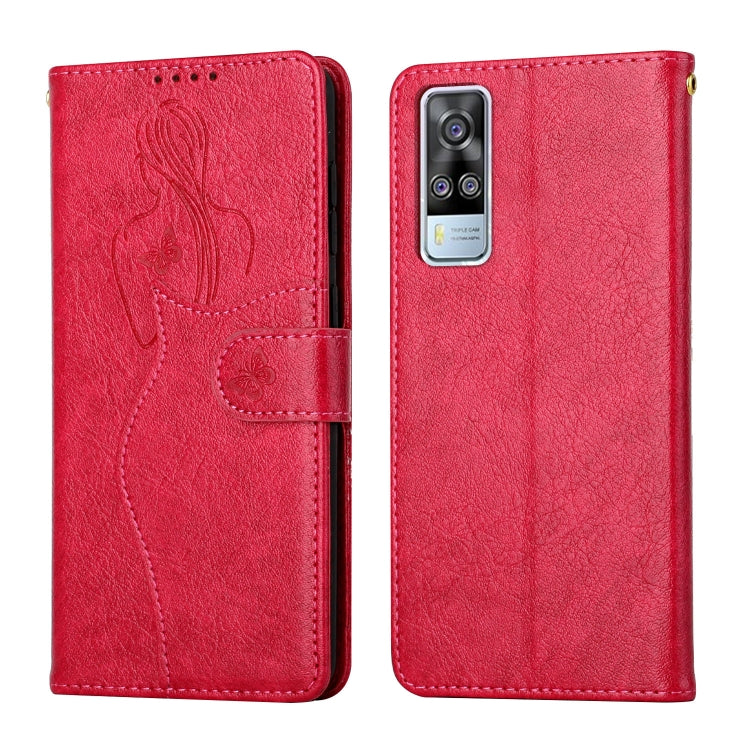 For vivo Y51 / Y31 Beauty Girl Embossing Pattern Horizontal Flip Leather Case with Holder & Card Slot & Wallet & Photo Frame