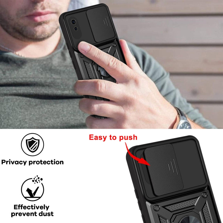 For Xiaomi Redmi 9A Sliding Camera Cover Design TPU+PC Protective Case