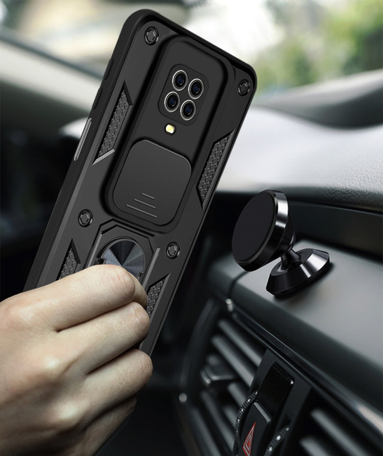 For Xiaomi Redmi Note 9S Sliding Camera Cover Design TPU+PC Protective Case