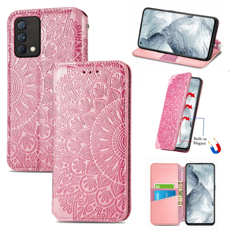 For OPPO Realme GT Master Blooming Mandala Embossed Pattern Magnetic Horizontal Flip Leather Case with Holder & Card Slots & Wallet