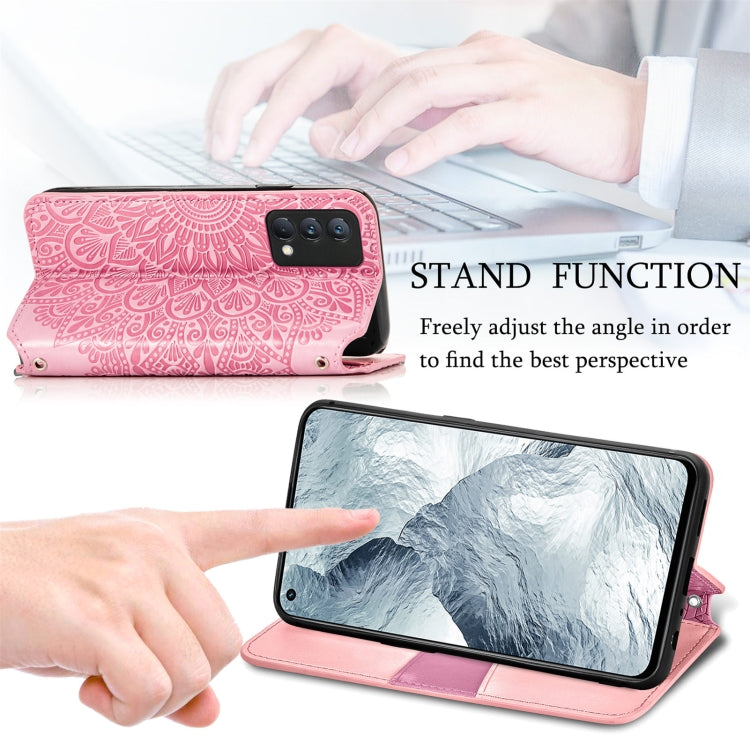 For OPPO Realme GT Master Blooming Mandala Embossed Pattern Magnetic Horizontal Flip Leather Case with Holder & Card Slots & Wallet