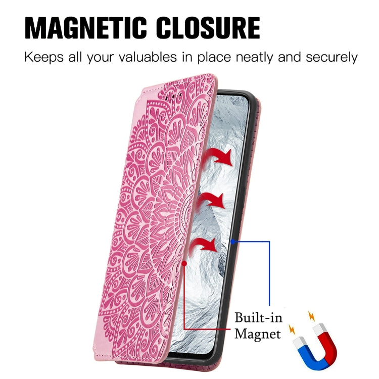 For OPPO Realme GT Master Blooming Mandala Embossed Pattern Magnetic Horizontal Flip Leather Case with Holder & Card Slots & Wallet