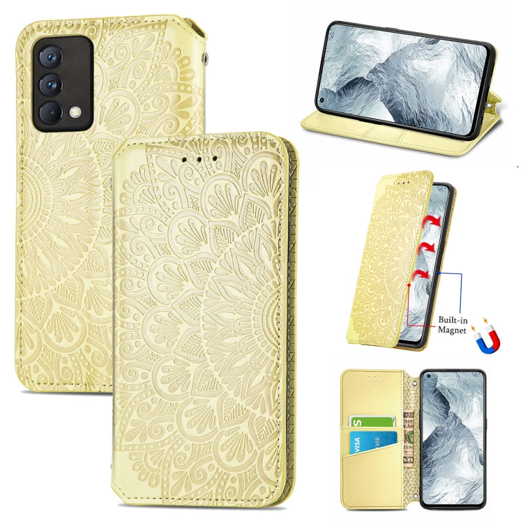 For OPPO Realme GT Master Blooming Mandala Embossed Pattern Magnetic Horizontal Flip Leather Case with Holder & Card Slots & Wallet