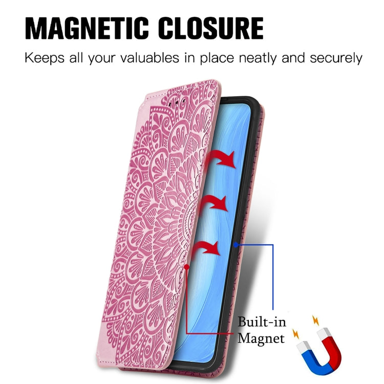 For vivo S7 Blooming Mandala Embossed Pattern Magnetic Horizontal Flip Leather Case with Holder & Card Slots & Wallet