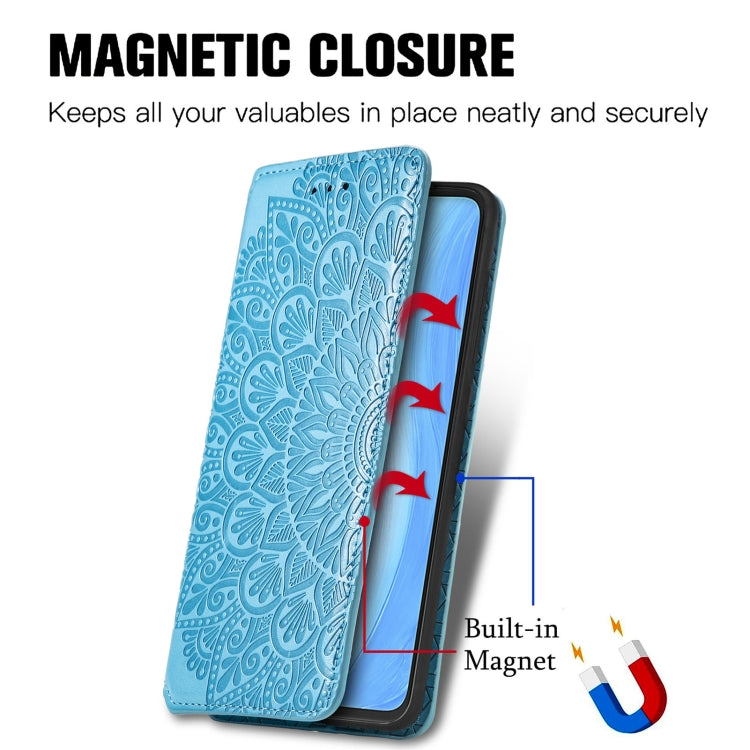 For vivo S7 Blooming Mandala Embossed Pattern Magnetic Horizontal Flip Leather Case with Holder & Card Slots & Wallet