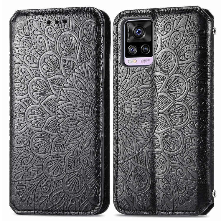 For vivo S7 Blooming Mandala Embossed Pattern Magnetic Horizontal Flip Leather Case with Holder & Card Slots & Wallet