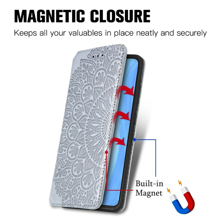For vivo S7 Blooming Mandala Embossed Pattern Magnetic Horizontal Flip Leather Case with Holder & Card Slots & Wallet