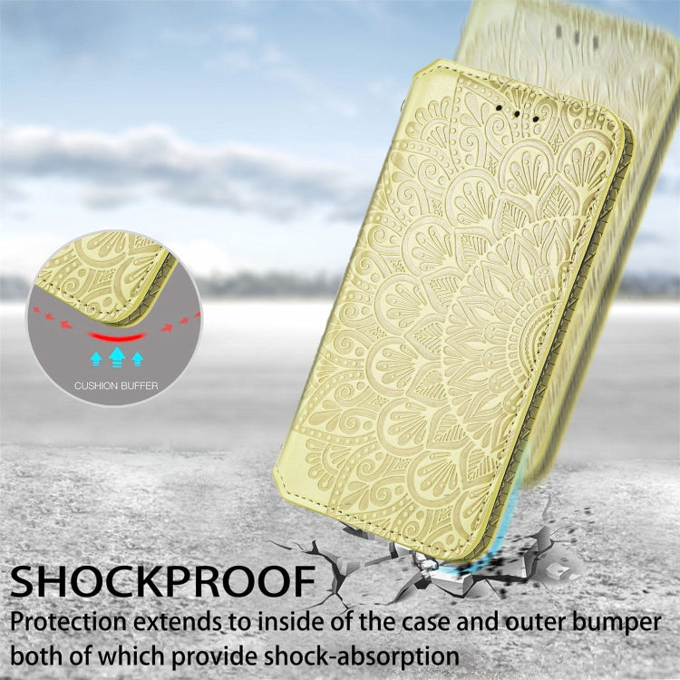 For vivo S7 Blooming Mandala Embossed Pattern Magnetic Horizontal Flip Leather Case with Holder & Card Slots & Wallet