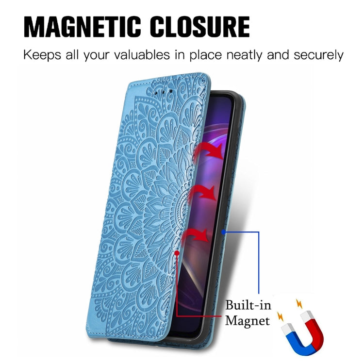For vivo V21 Blooming Mandala Embossed Pattern Magnetic Horizontal Flip Leather Case with Holder & Card Slots & Wallet